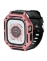 Etui z paskiem Bizon Strap + Case Watch Armor do Apple Watch Ultra 49mm světlé růžové