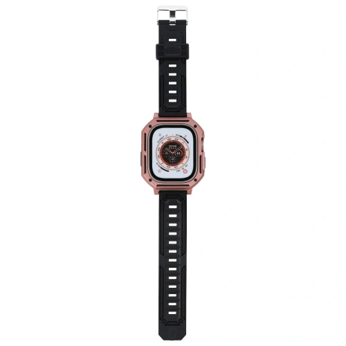 Kup Etui z paskiem Bizon Strap + Case Watch Armor do Apple Watch Ultra 49mm světlé růžové - BIZ308 - {ean13} - Sklep Home Screen
