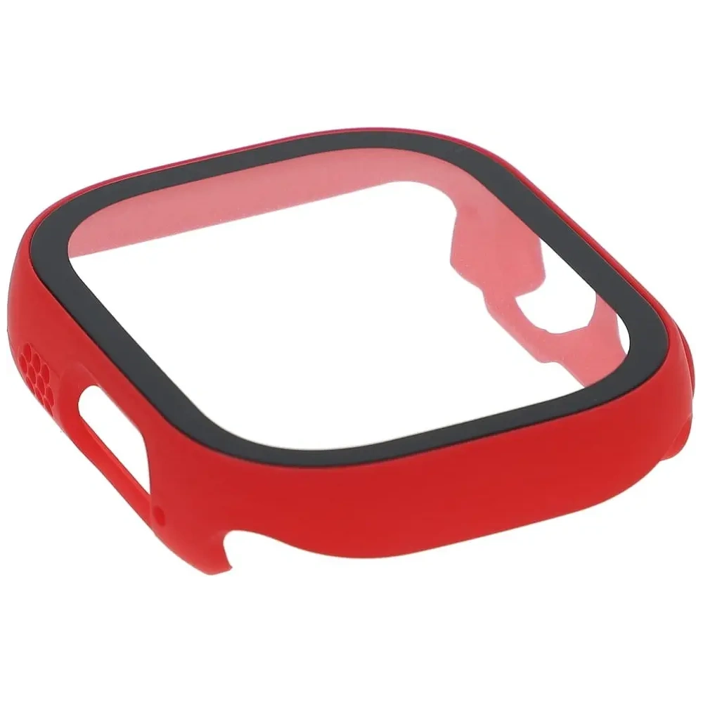 Etui Bizon Case+Glass do Apple Watch Ultra 49mm czerwone