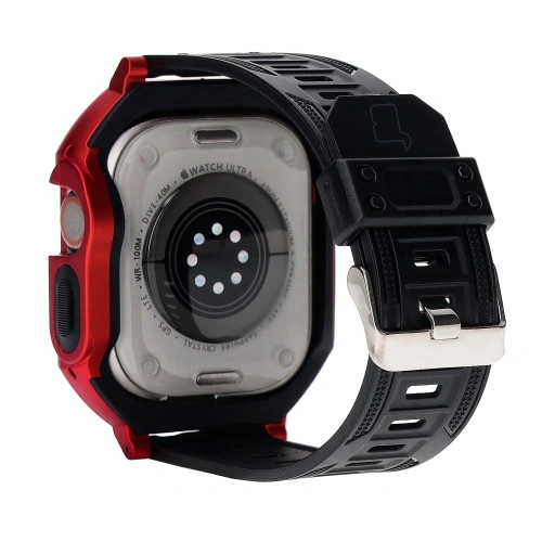 Kup Bizon Strap + Case Watch Armor Apple Watch Ultra 49mm rot - BIZ313 - {ean13} - Sklep Home Screen