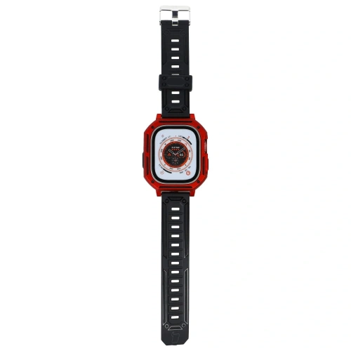 Kup Etui z paskiem Bizon Strap + Case Watch Armor do Apple Watch Ultra 49mm czerwone - BIZ313 - {ean13} - Sklep Home Screen