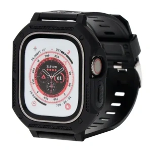 Kup Etui z paskiem Bizon Strap + Case Watch Armor do Apple Watch Ultra 49mm černé - BIZ316 - {ean13} - Sklep Home Screen