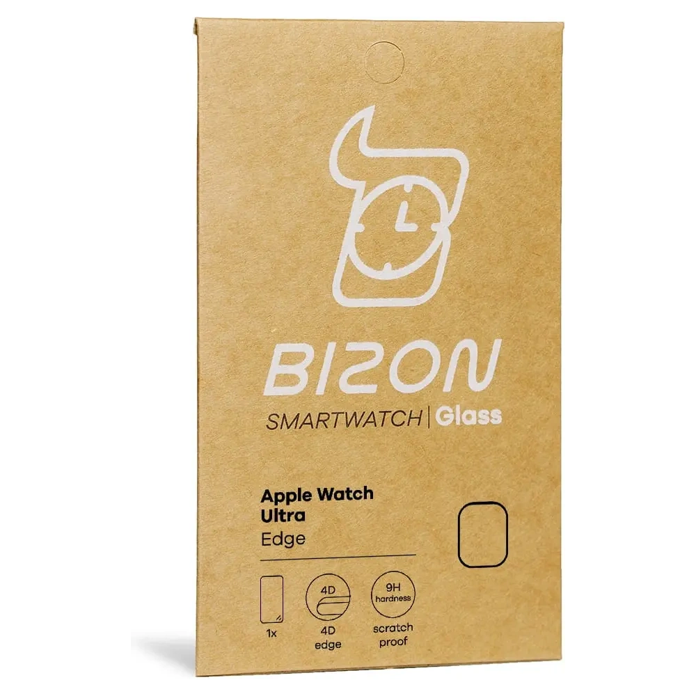 Szkło hartowane Bizon Glass Edge do Apple Watch Ultra 49mm czarne