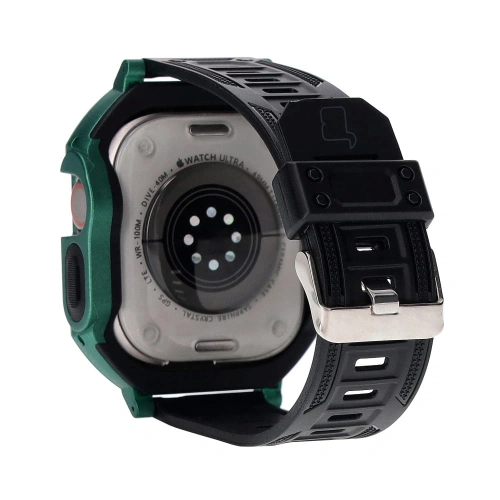 Kup Etui z paskiem Bizon Strap + Case Watch Armor do Apple Watch Ultra 49mm zielone - BIZ319 - {ean13} - Sklep Home Screen