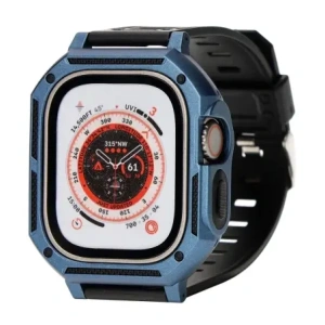 Kup Etui z paskiem Bizon Strap + Case Watch Armor do Apple Watch Ultra 49mm modré - BIZ320 - {ean13} - Sklep Home Screen