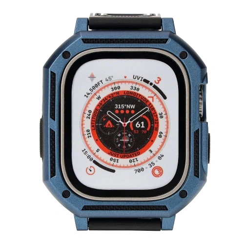 Buy Bizon Strap + Case Watch Armor Apple Watch Ultra 49mm navy blue - BIZ320 - {ean13} - Home Screen Store Europe