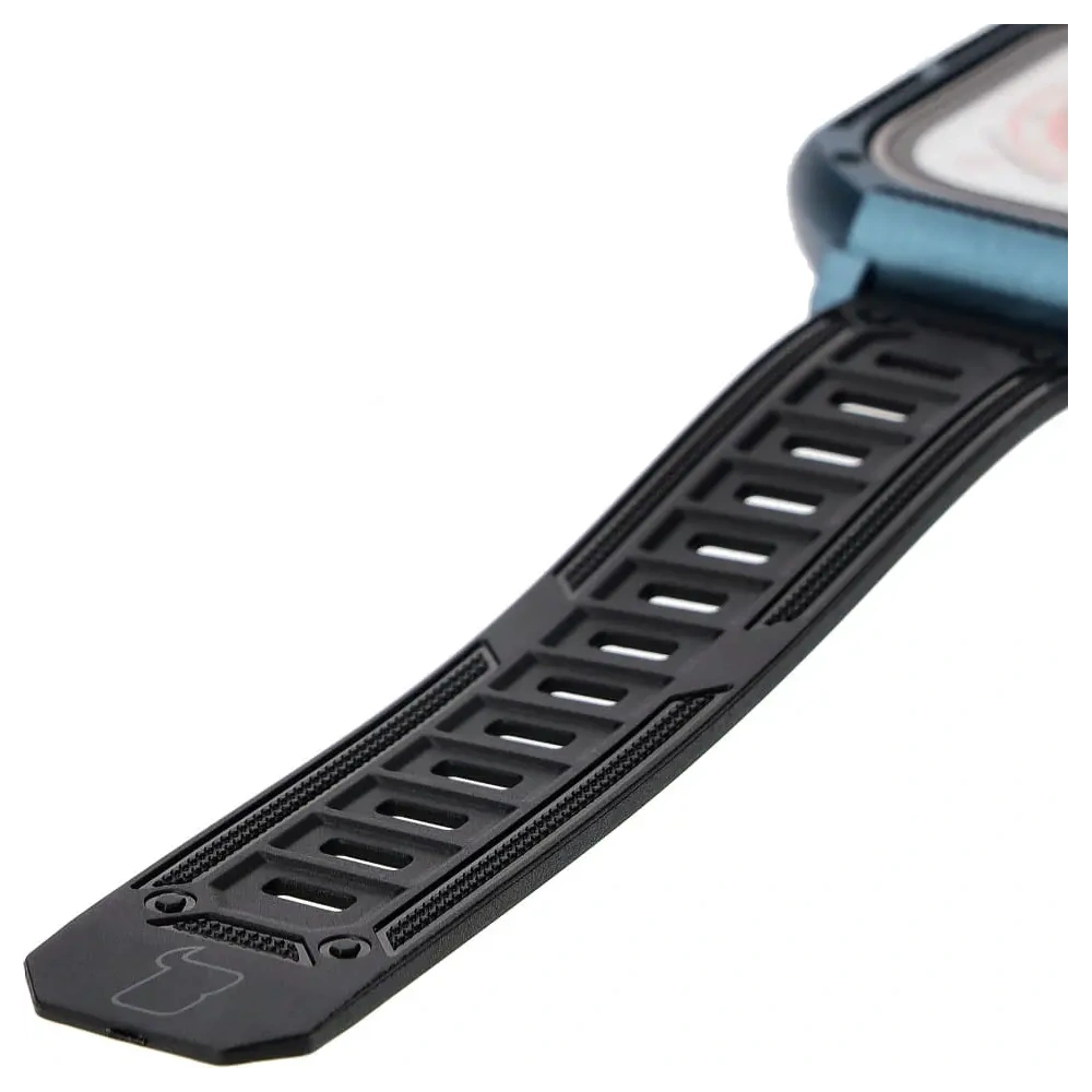 Etui z paskiem Bizon Strap + Case Watch Armor do Apple Watch Ultra 49mm granatowe