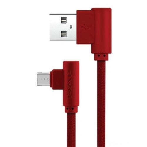 Kup AWEI fonott szögletes kábel CL-56 micro USB 1,2m 2.4A Gyors Töltés piros/red - AWEI004RED - {ean13} - Sklep Home Screen
