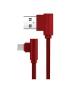 Cablul AWEI împletit unghiular CL-56 micro USB 1,2m 2.4A Încărcare rapidă roșu.