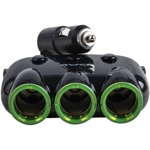 Kup AWEI rozgałęźnik samochodowy C-35 3 gniazda zapalniczki 12V + 2 USB, rozdzielacz czarny/black - AWEI006BLK - {ean13} - Sklep Home Screen