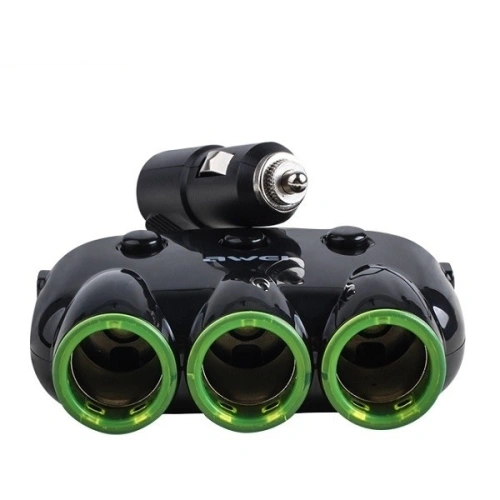 Buy AWEI C-35 3x 12V + 2 USB Socket Cigarette Car Lighter Power Adapter black - AWEI006BLK - {ean13} - Home Screen Store Europe