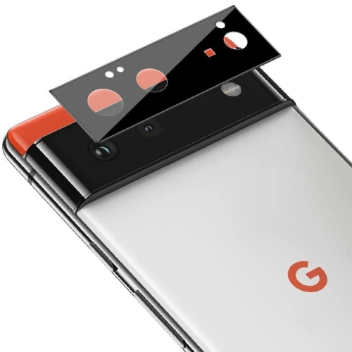 Kup Bizon Glass Edge edzett üveg - [2 PACK] + lencsevédő Google Pixel 6 fekete - BIZ330 - {ean13} - Sklep Home Screen