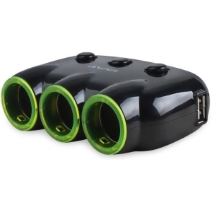 Kup AWEI rozgałęźnik samochodowy C-35 3 gniazda zapalniczki 12V + 2 USB, rozdzielacz czarny/black - AWEI006BLK - {ean13} - Sklep Home Screen