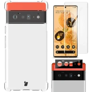 Kup Bizon Case Clear Pack Hülle + 2x Bildschirmfolie + Objektivschutz Google Pixel 6 Pro klar - BIZ336 - {ean13} - Sklep Home Screen