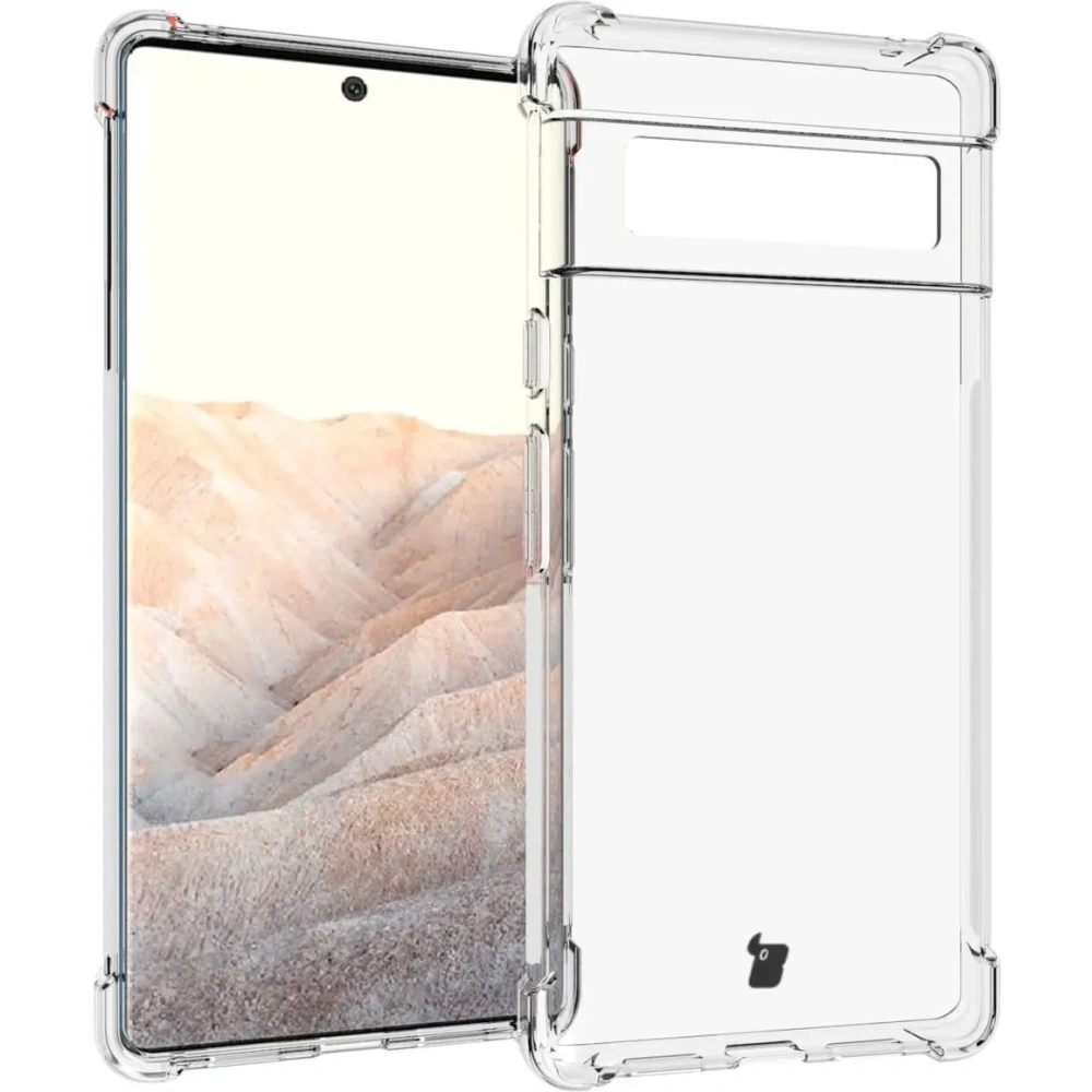 Etui + 2x folia + obiektyw Bizon Case Clear Pack do Google Pixel 6 Pro przezroczyste