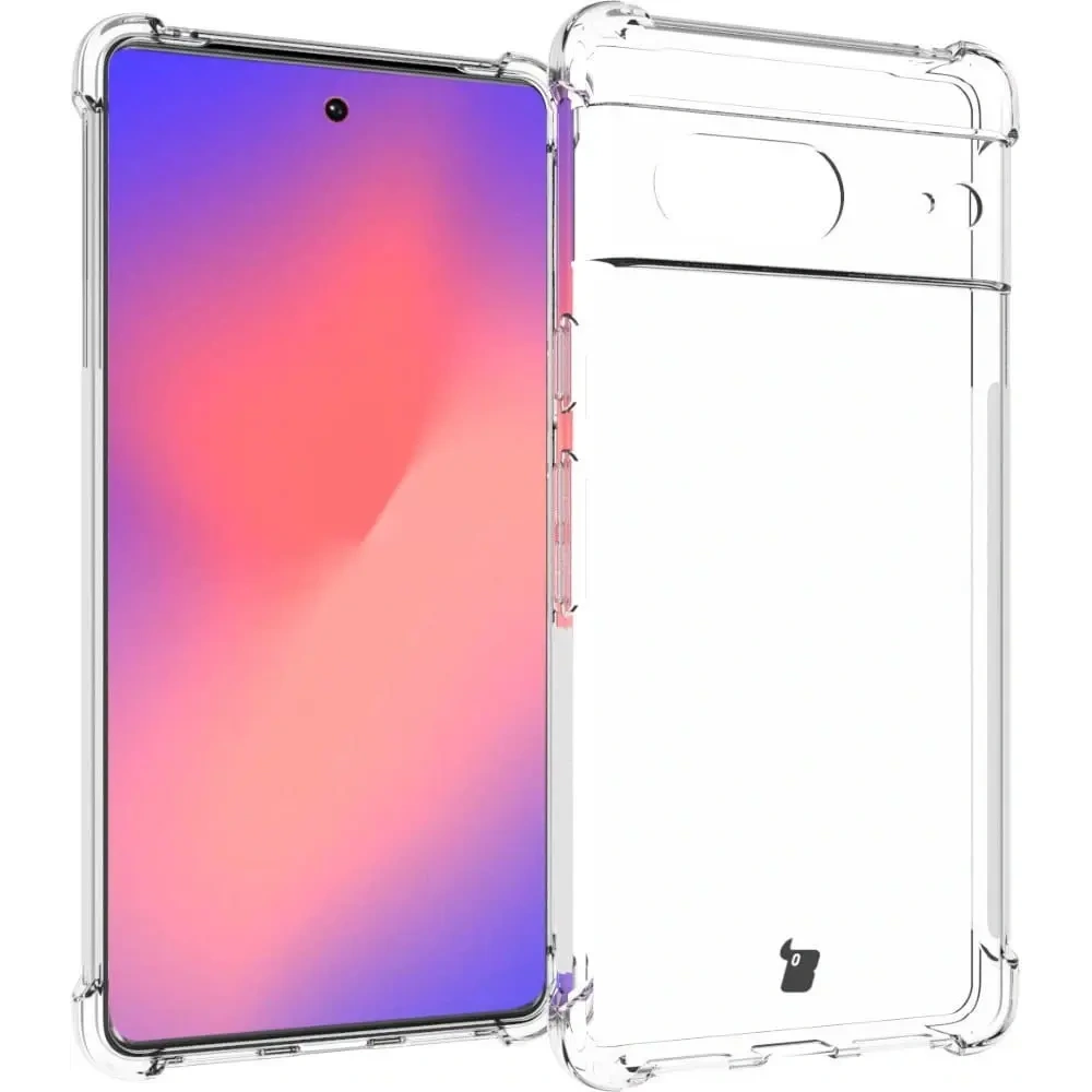 Etui + 2x szkło na ekran Bizon Case Clear Pack do Google Pixel 7 przezroczyste