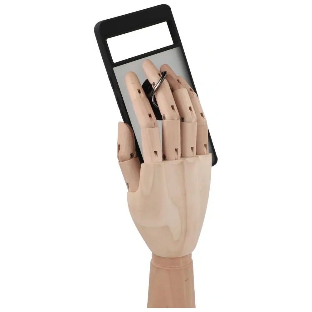 Etui z uchwytem na palec Bizon Case Hybrid Ring do Google Pixel 7 przydymione z czarną ramką