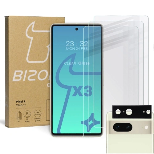 Kup BIZON Klar 2 3x Bildschirmglas + Kameraglas Google Pixel 7 - BIZ345 - {ean13} - Sklep Home Screen