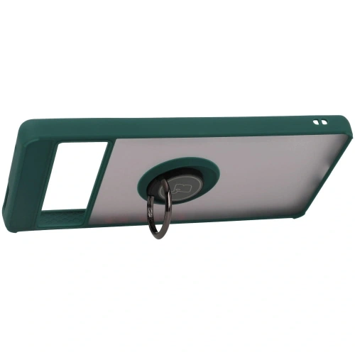 Kup Bizon Case Hybrid Ring Google Pixel 7 Pro fumuriu cu un cadru verde închis - BIZ347 - {ean13} - Sklep Home Screen