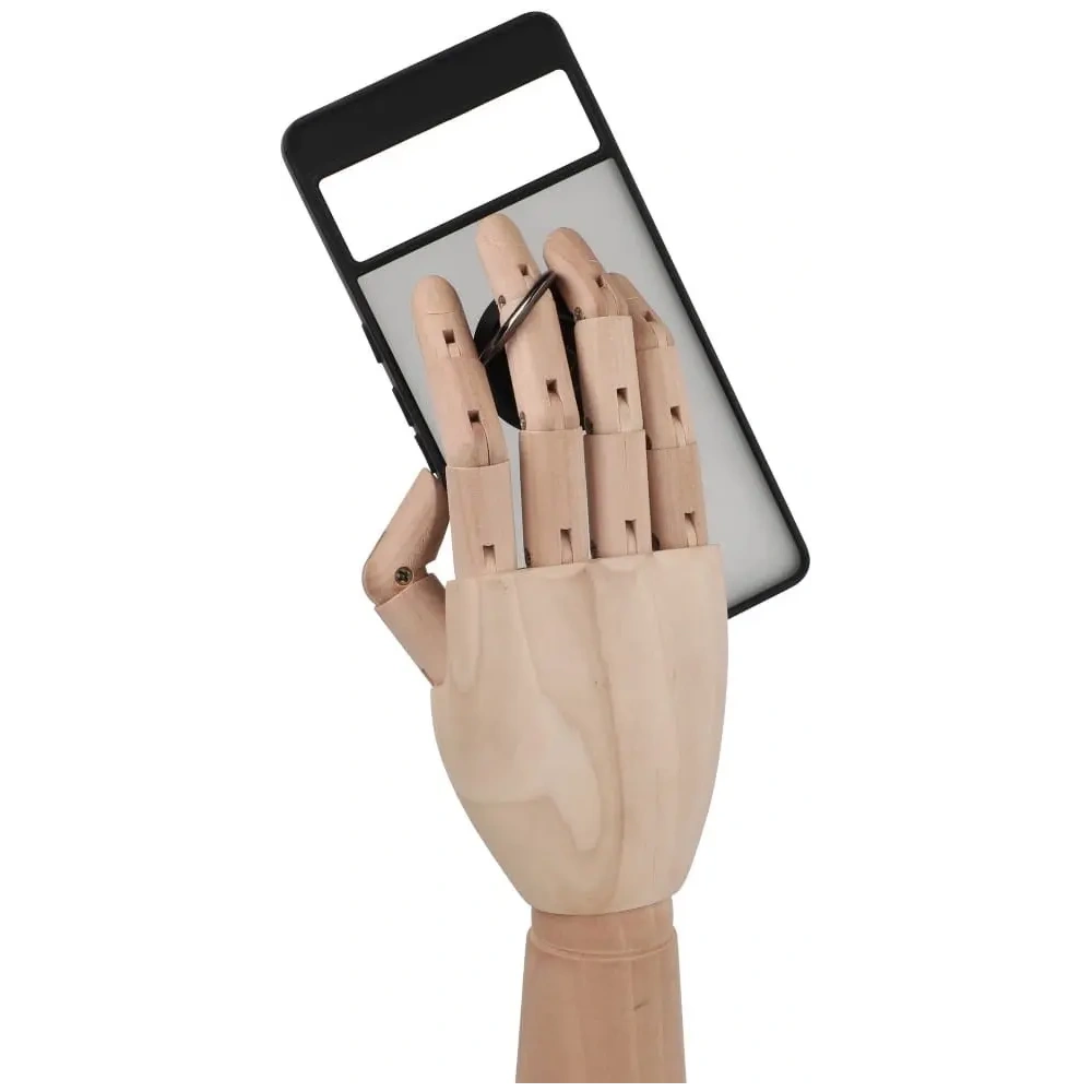 Etui z uchwytem na palec Bizon Case Hybrid Ring do Google Pixel 7 Pro przydymione z czarną ramką