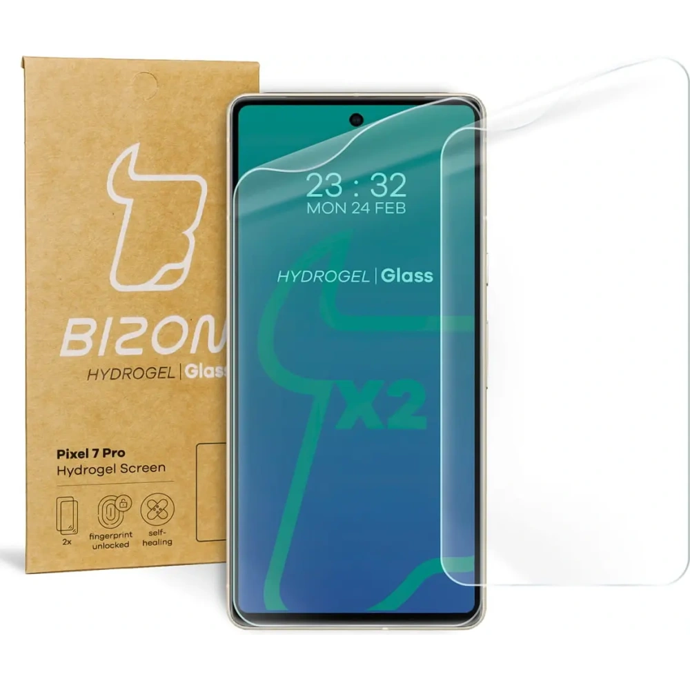 Folia hydrożelowa na ekran Bizon Glass Hydrogel do Pixel 7 Pro [2 PACK]
