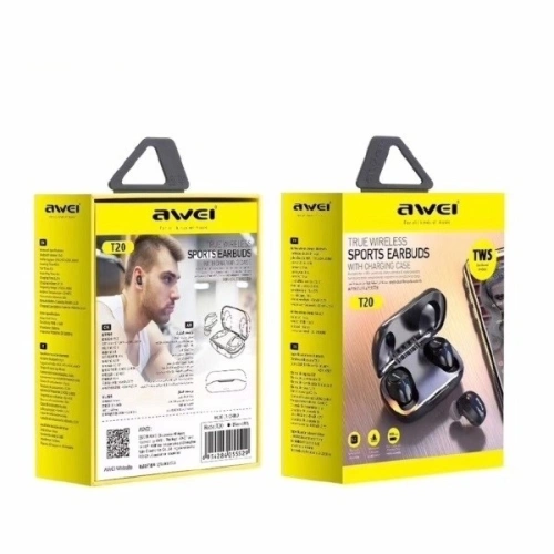 Kup AWEI sluchátka Bluetooth 5.0 T20 TWS + dokovací stanice černá/black - AWEI014BLK - {ean13} - Sklep Home Screen