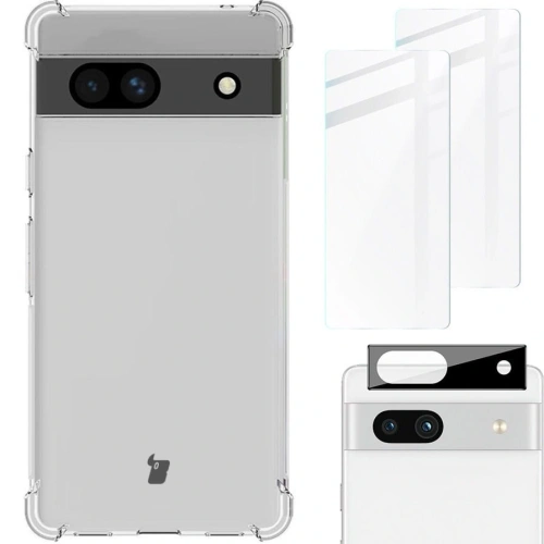 Kup Etui + 2x szkło na ekran + obiektyw Bizon Case Clear Pack do Google Pixel 7A przezroczyste - BIZ358 - {ean13} - Sklep Home Screen