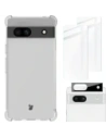 Bizon Case Clear Pack case + 2x screen glass + lens glass Google Pixel 7A clear