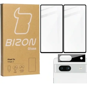 Buy BIZON Edge 2 2x screen glass + camera glass Pixel 7A - BIZ361 - {ean13} - Home Screen Store Europe