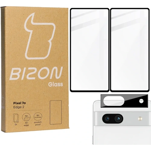 Buy BIZON Edge 2 2x screen glass + camera glass Pixel 7A - BIZ361 - {ean13} - Home Screen Store Europe