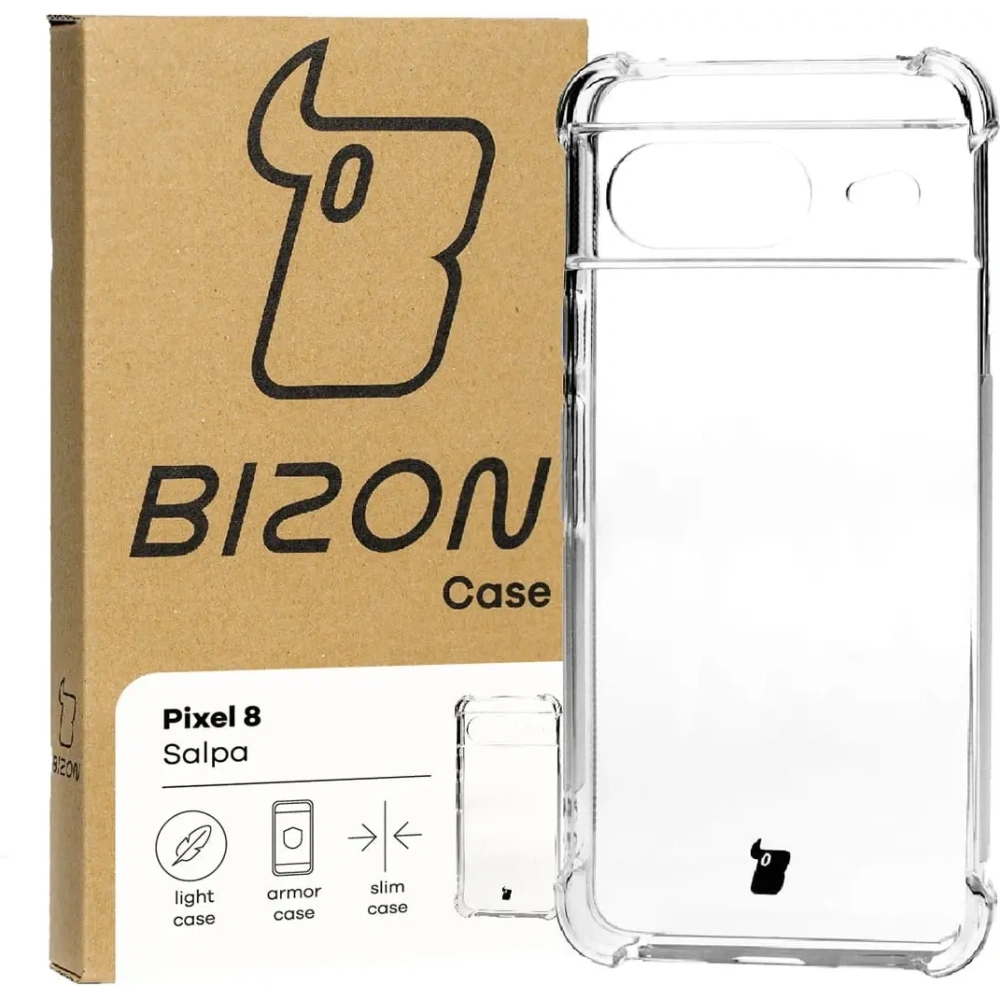 Elastyczne etui Bizon Case Salpa do Google Pixel 8 przezroczyste