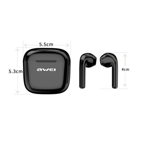 Kup AWEI Bluetooth 5.0 T26 TWS fülhallgató + dokkoló állomás fekete - AWEI016BLK - {ean13} - Sklep Home Screen