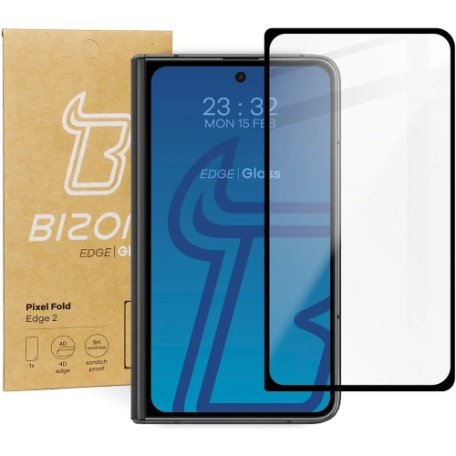 Buy Bizon Glass Edge 2 Pixel Fold black - BIZ371 - {ean13} - Home Screen Store Europe