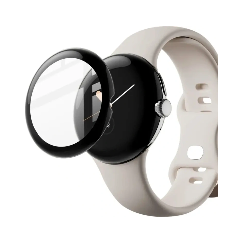 Szkło hartowane Bizon Glass Edge do Google Pixel Watch czarne