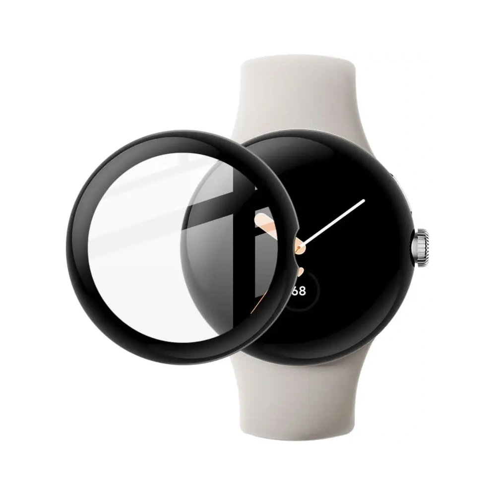 Szkło hartowane Bizon Glass Edge do Google Pixel Watch czarne