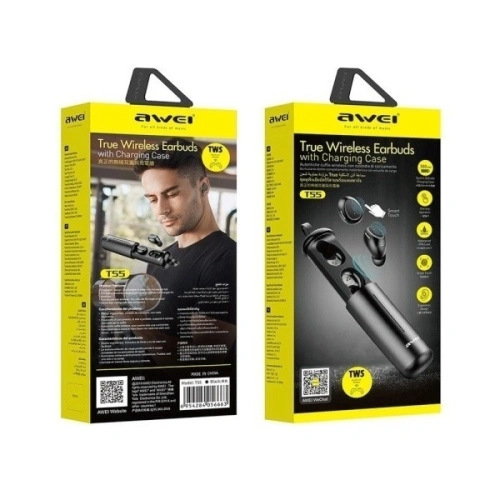 Kup AWEI sluchátka Bluetooth 5.0 T55 TWS + dokovací stanice černá/black - AWEI017BLK - {ean13} - Sklep Home Screen