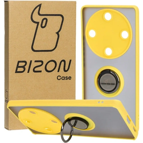 Kup Bizon Case Hybrid Ring Honor Magic5 Lite füstös színben, sárga kerettel - BIZ373 - {ean13} - Sklep Home Screen