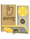 Bizon Case Hybrid Ring Honor Magic5 Lite füstös színben, sárga kerettel