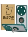 Bizon Case Hybrid Gyűrű Honor Magic5 Lite füstös színben, sötétzöld kerettel