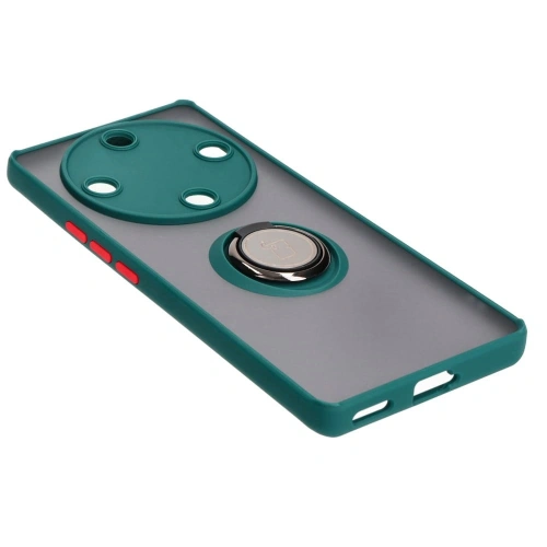 Buy Bizon Case Hybrid Ring Honor Magic5 Lite smoky with a dark green frame - BIZ374 - {ean13} - Home Screen Store Europe