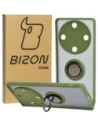 Bizon Case Hybrid Ring Honor Magic5 Lite smoky with a green frame