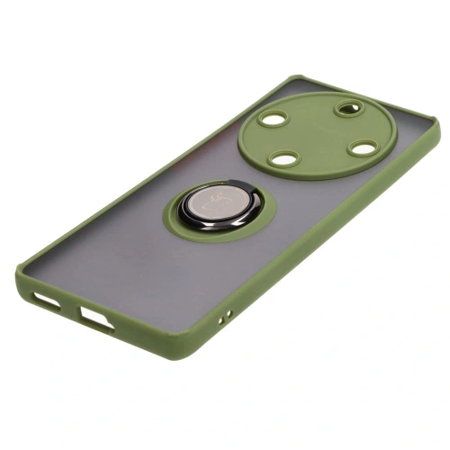 Buy Bizon Case Hybrid Ring Honor Magic5 Lite smoky with a green frame - BIZ376 - {ean13} - Home Screen Store Europe