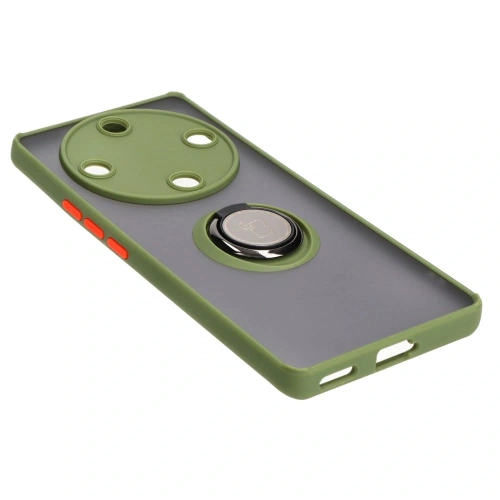 Buy Bizon Case Hybrid Ring Honor Magic5 Lite smoky with a green frame - BIZ376 - {ean13} - Home Screen Store Europe