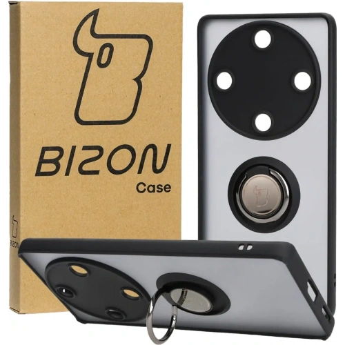 Buy Bizon Case Hybrid Ring Honor Magic5 Lite smoky with a black frame - BIZ378 - {ean13} - Home Screen Store Europe