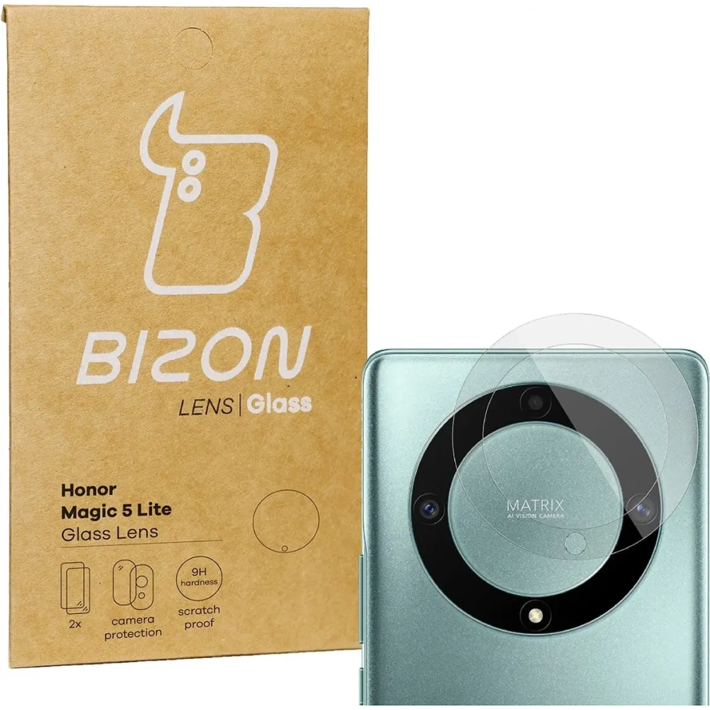 Szkło na aparat Bizon Glass Lens do Honor Magic5 Lite [2 PACK]