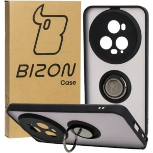 Kup Pouzdro s úchytem na prst Bizon Case Hybrid Ring pro Honor Magic5 Pro kouřové s černým rámem - BIZ381 - {ean13} - Sklep Home Screen