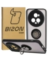 Pouzdro s úchytem na prst Bizon Case Hybrid Ring pro Honor Magic5 Pro kouřové s černým rámem