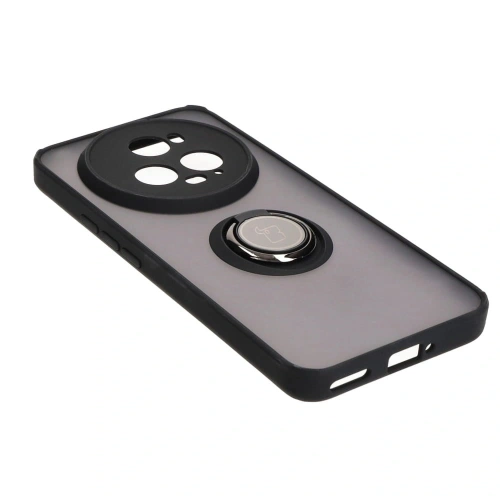 Kup Pouzdro s úchytem na prst Bizon Case Hybrid Ring pro Honor Magic5 Pro kouřové s černým rámem - BIZ381 - {ean13} - Sklep Home Screen