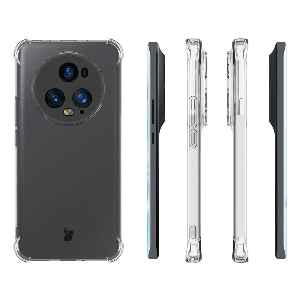 Elastyczne etui Bizon Case Salpa do Honor Magic5 Pro przezroczyste
