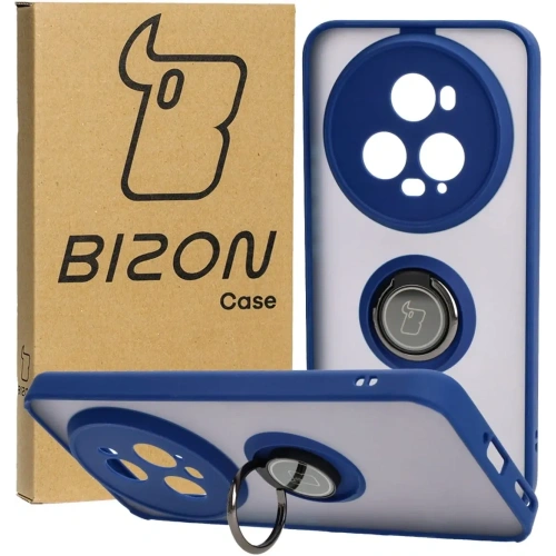 Kup Etui s úchopem na prst Bizon Case Hybrid Ring pro Honor Magic5 Pro kouřové s modrým rámem - BIZ383 - {ean13} - Sklep Home Screen